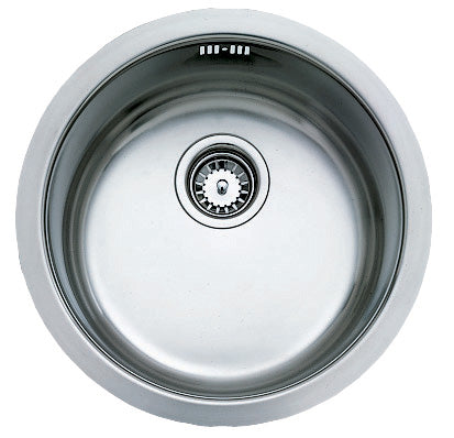 Мивки за кухня - кръгла кухненска мивка от неръждаема стомана с линеен сифон и практичен сифон за мивка, съчетание със смесител за кухня