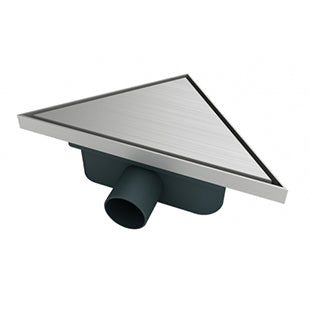 Подови сифони триъгълен неръждаем линеен подов сифон за душ, лесно почистване, подсилен фланец, подходящ за плочки и гранитогрес