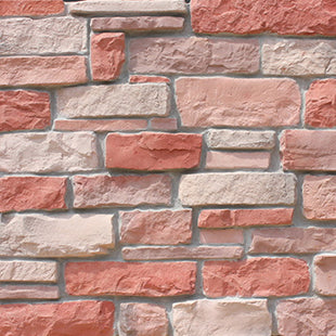 Каменни облицовки - декоративен облицовъчен камък в розово-бежови тонове за стени, идеи за баня, плочки, душ кабини, смесители и мебели за баня