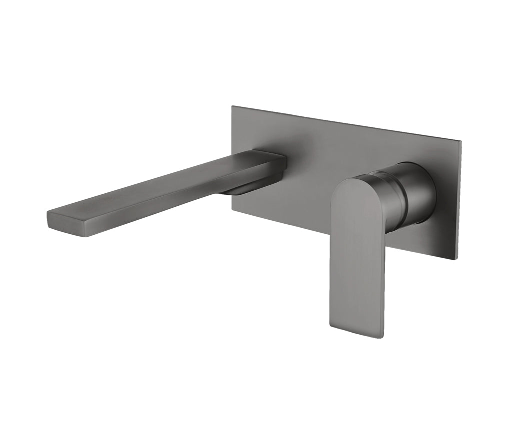 Стенен смесител за мивка Alpha One Gun Metal - Aquagrif
