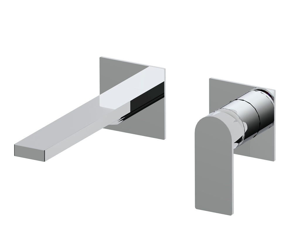 Стенен смесител за мивка Alpha Two - Aquagrif хром, без изпразнител, онлайн магазин за обзавеждане за бани KERANOVA