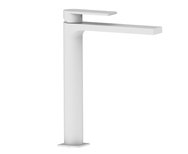 Смесител за мивка Alpha Matt White XL - Aquagrif бял мат висок модел за мивка, без изпразнител, онлайн магазин за обзавеждане за бани KERANOVA