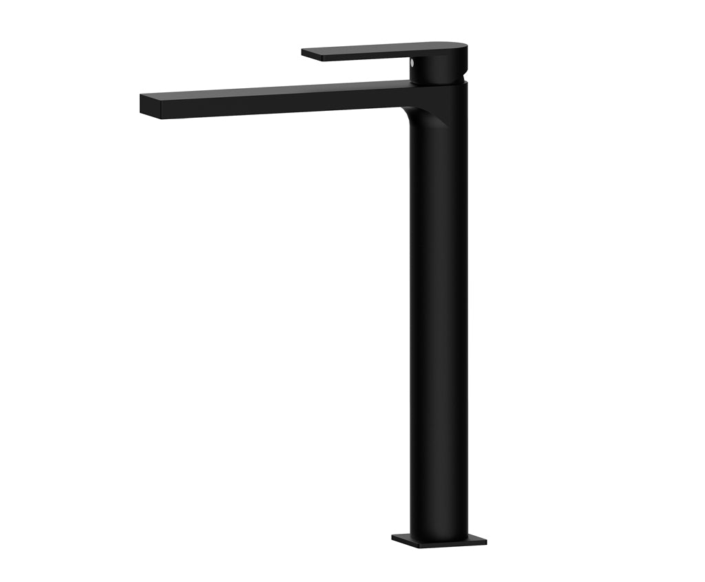 Смесител за мивка Alpha Matt Black XL 265 - Aquagrif черен мат висок без изпразнител за баня KERANOVA