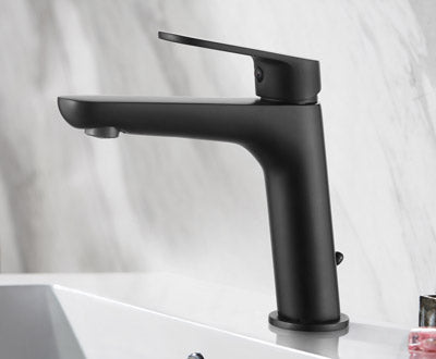 Смесител за мивка Beta Matt Black - Aquagrif, стоящ черен мат смесител без изпразнител, онлайн магазин KERANOVA