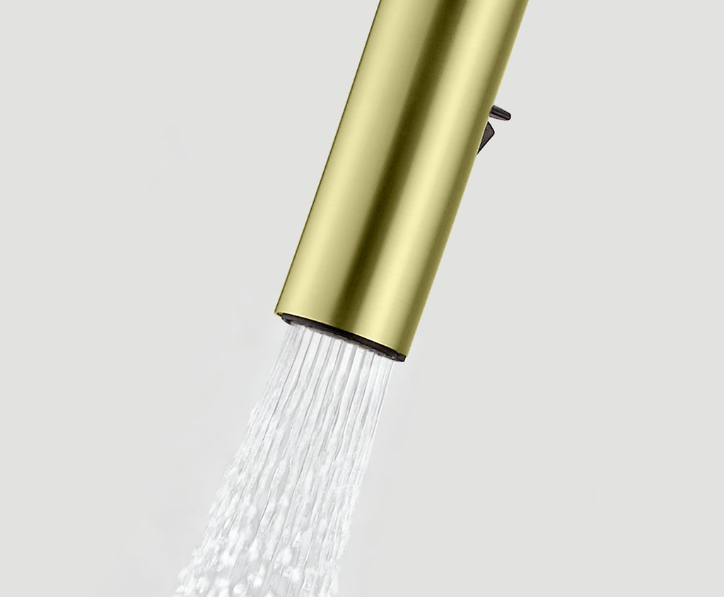 Кухненски смесител Kyra Plus Brushed Gold - Aquagrif