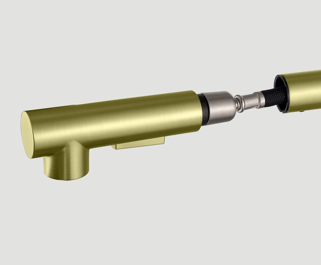 Кухненски смесител Kyra Pro Brushed Gold - Aquagrif