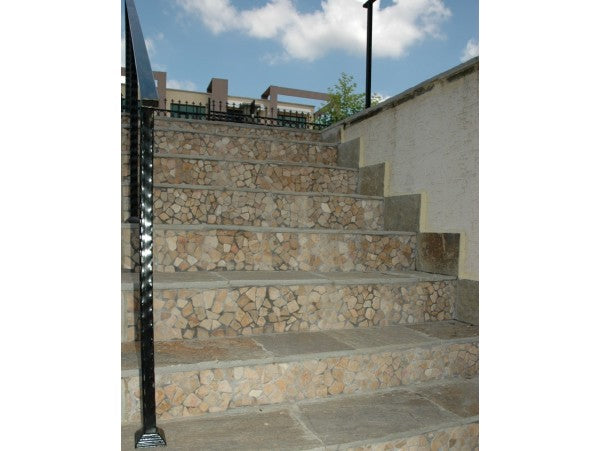 Етно Жълт 30х30 см. мраморна мозайка на мрежа стъпала от онлайн магазин за обзавеждане за бани KERANOVA