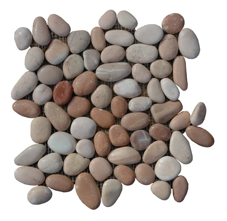 Камък Сумба Розов 30х30 см. - каменна мозайка на мрежа за бани, онлайн магазин KERANOVA