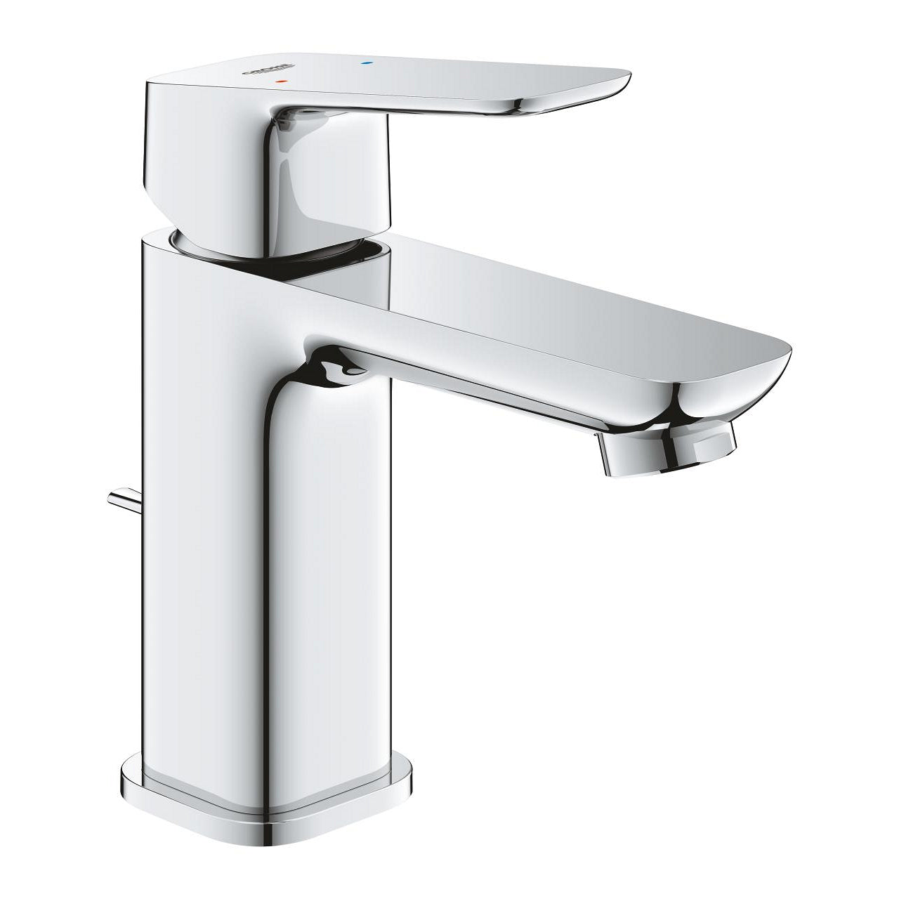 Смесител за мивка Grohe Cubeo S-size хром, едноръкохватков с GROHE SilkMove и водоспестяваща технология за KERANOVA магазин