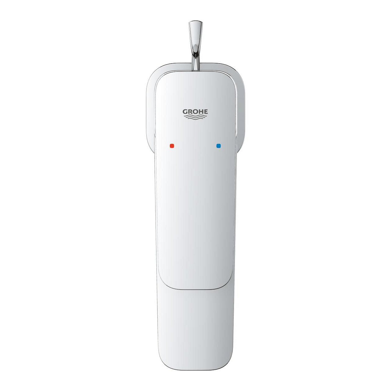 Смесител за мивка Grohe Cubeo S-size - бял хром, едноръкохватков дизайн за умивалник, GROHE SilkMove и Water Saving, KERANOVA