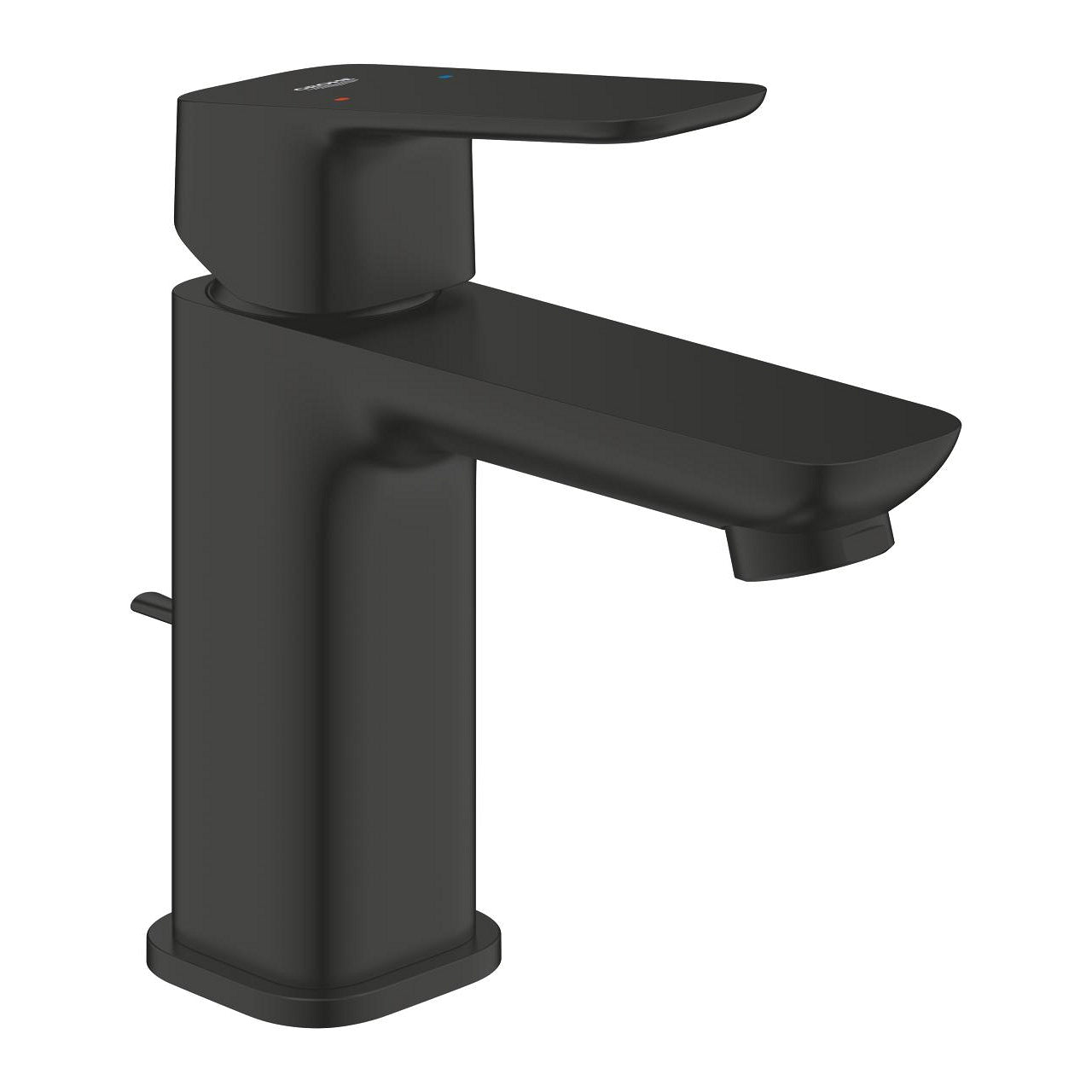 Смесител за мивка Grohe Cubeo Matt Black S-size от KERANOVA – матов черен едноръкохватков, 28mm SilkMove, водоспестяващ