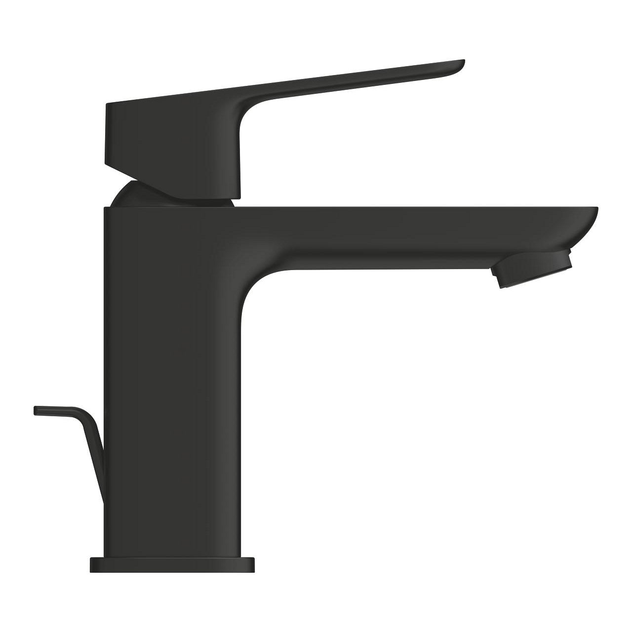 Смесител за мивка Grohe Cubeo Matt Black S-size в матово черно, едноръкохватков дизайн за баня - KERANOVA онлайн магазин
