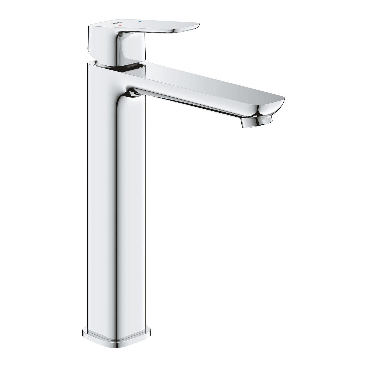 Смесител за мивка Grohe Cubeo XL-size - хром, висок едноръкохватков смесител за стоящи мивки, GROHE SilkMove, Water Saving, KERANOVA