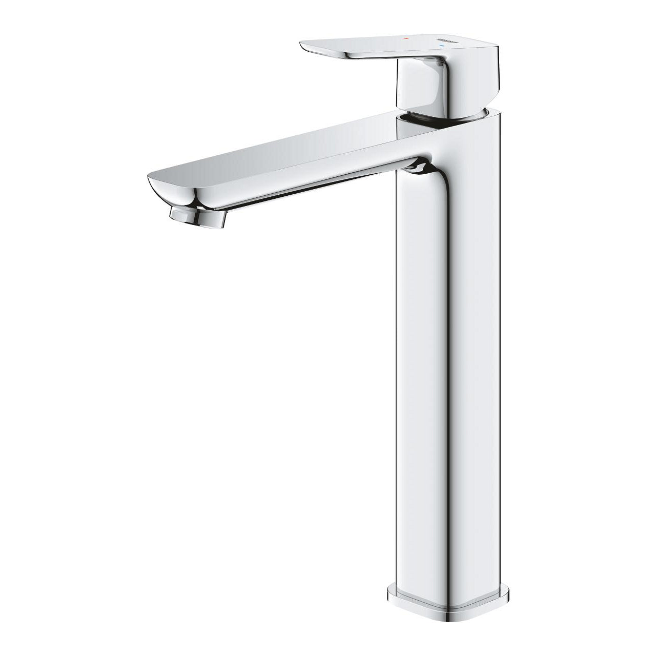 Смесител за мивка Grohe Cubeo XL-size – хромиран едноръкохватков смесител с високо тяло, GROHE SilkMove и водоспестяваща технология KERANOVA