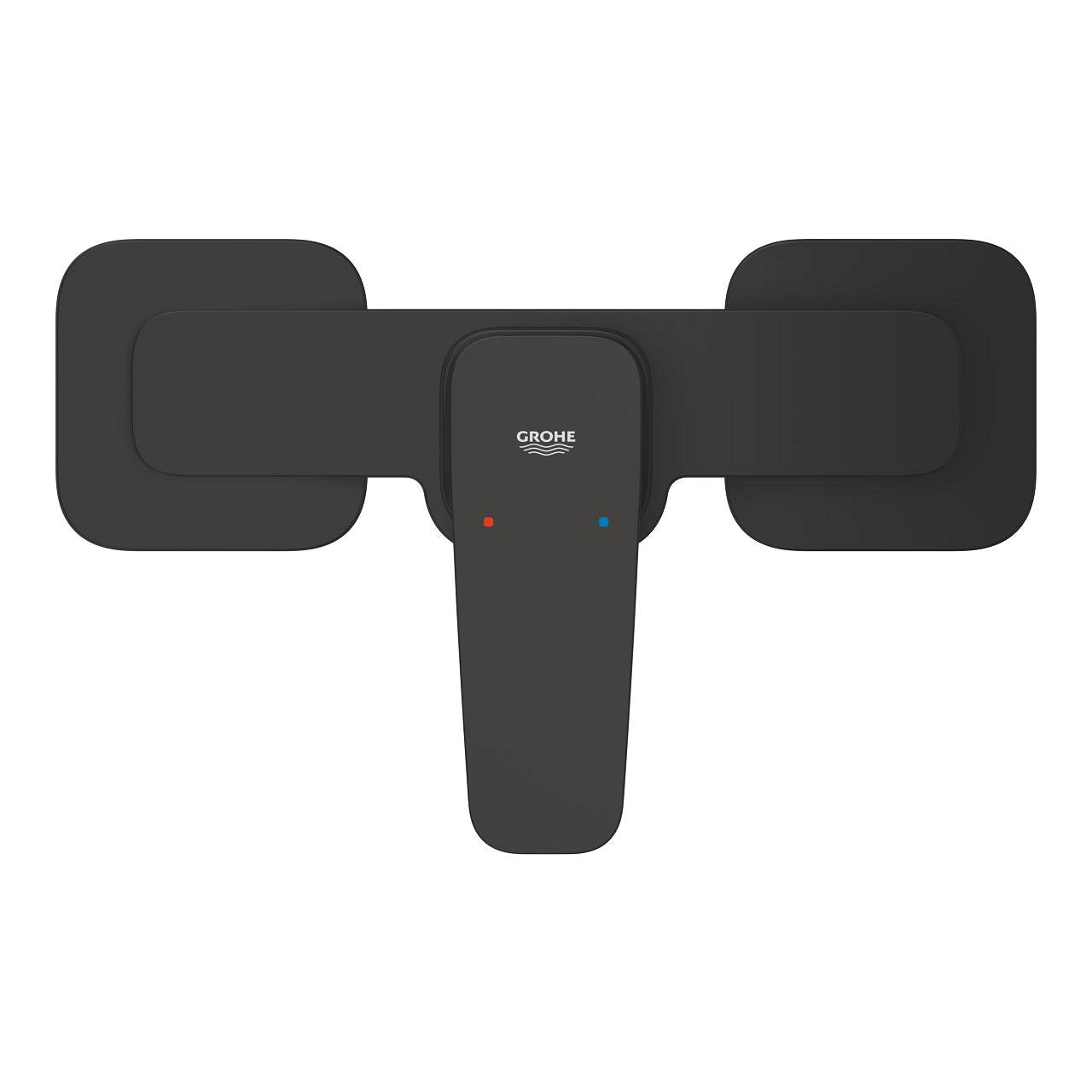 Alt Tag: Стенен смесител за душ Grohe Cubeo Matt Black – модерен матов черен едноръкохватков душ смесител за баня от KERANOVA