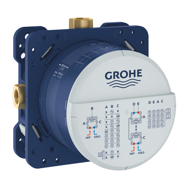 Термостатичен комплект Grohe Grohtherm Cube Matt Black - вграден GROHE блок за душ, Matt Black, онлайн магазин KERANOVA