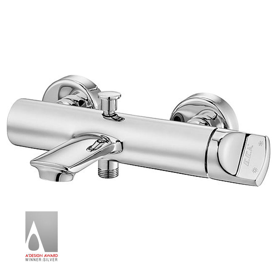 Смесител за вана/душ - серия Myra хром, стенен с чучур 170 мм, ECA Hygiene PLUS, KERANOVA онлайн магазин