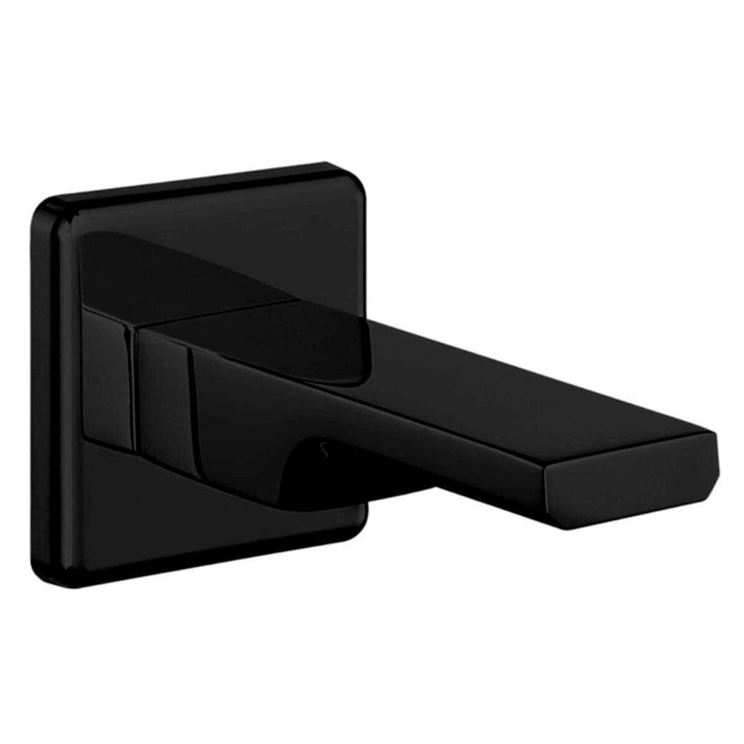 Вграден сет Tiera Black с чучур - черен мат стенен чучур за вграждане, минималистичен квадратен дизайн, PVD черно - онлайн магазин KERANOVA