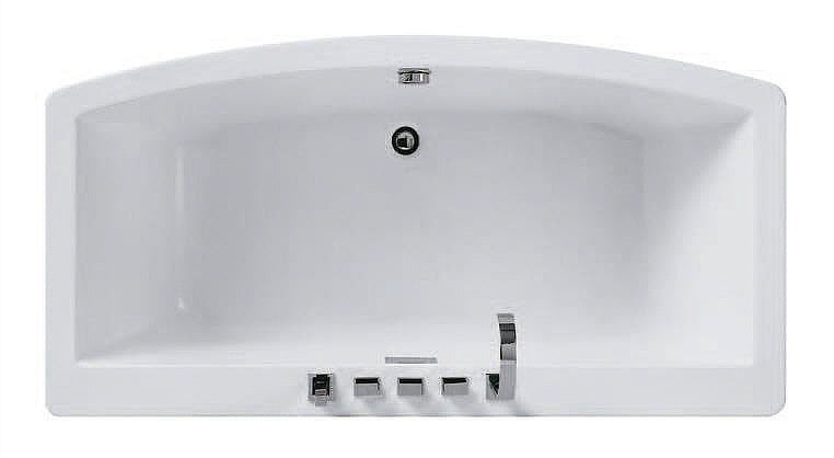 Свободно стояща вана със смесител K-1074 170х85 см. - бяла акрилна вана с борден смесител, автоматичен сифон и преливник, онлайн магазин KERANOVA