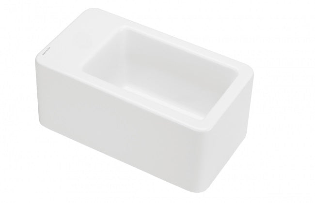 Купа Note 45х25 см. - без отвор, тънка снежнобяла порцеланова мивка за монтаж върху плот, онлайн магазин KERANOVA