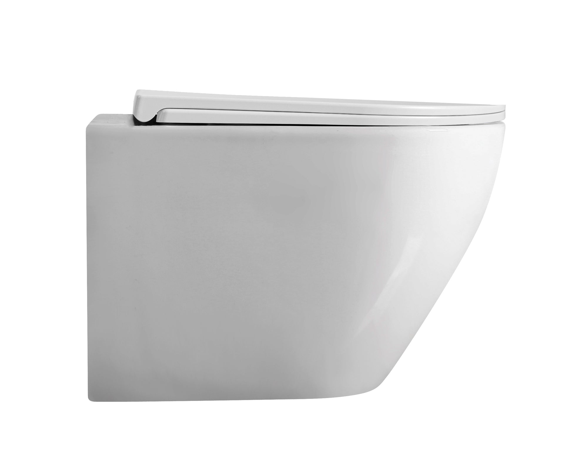 Конзолна тоалетна Magenta Black Matt Rimless 48,5 см. - Becrisa черна мат конзолна тоалетна с ултратънка седалка KERANOVA онлайн магазин