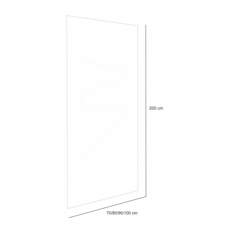 Статичен параван 100х200 см - матирано стъкло, 6 мм закалено стъкло, височина 200 см, KERANOVA онлайн магазин