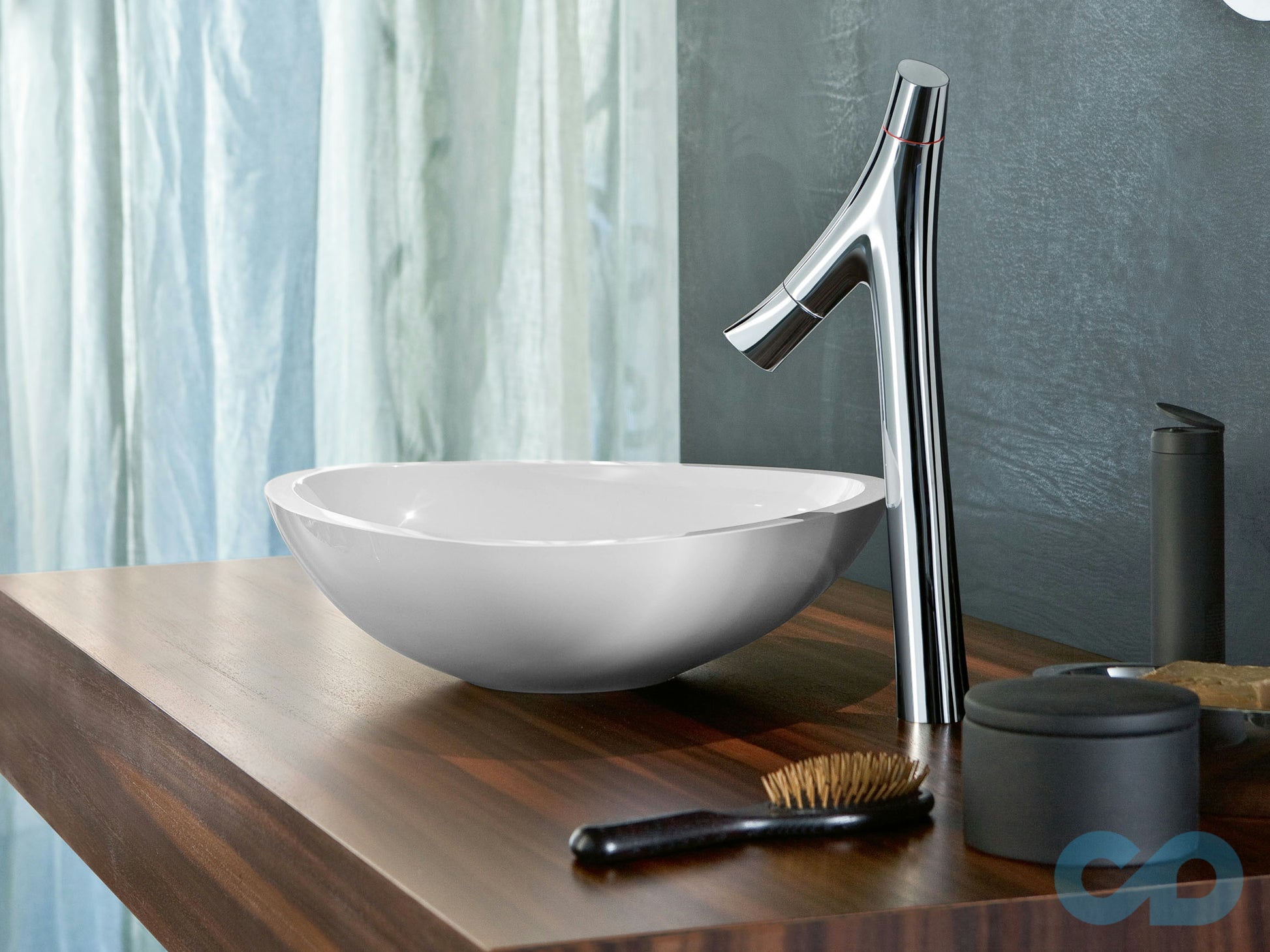 Смесител за мивка Axor Starck Organic XL хром, две ръкохватки, Comfort Zone 240 – онлайн магазин KERANOVA