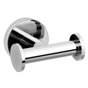 1202 закачалка двойна от хром за баня, модерна двойна метална закачалка KERANOVA за тоалетни принадлежности