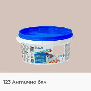 123 BIANCO ANTICO 1,5 кг., подходящ за мивки за баня, плочки и мебели за баня.