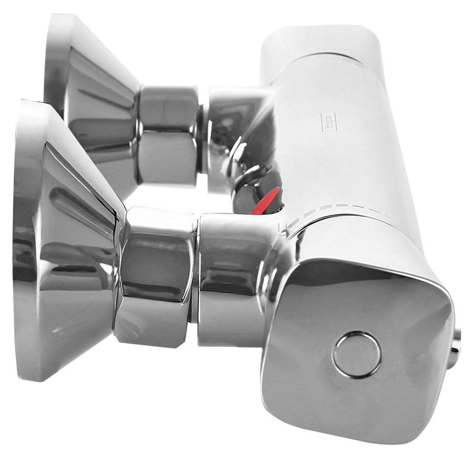 Hansgrohe Ecostat термостатен смесител за душ стенен хром, EcoStop, ограничител 10 l/min, модел 13122000 за KERANOVA