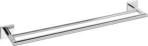 Alt Tag: 132104052 двоен държач за кърпи 65,5 см - хром, модерен двоен бар за хавлии за баня от KERANOVA онлайн магазин