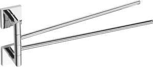 132204102 двоен държач за кърпи - хром, въртящ се двоен лост за кърпи от онлайн магазин за обзавеждане за бани KERANOVA