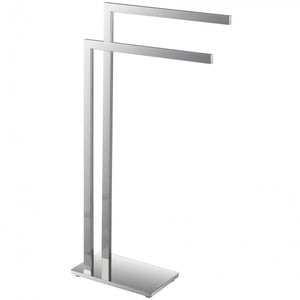 132836022 двоен държач за кърпи - стоящ от хром, модерен дизайн за баня в онлайн магазин KERANOVA