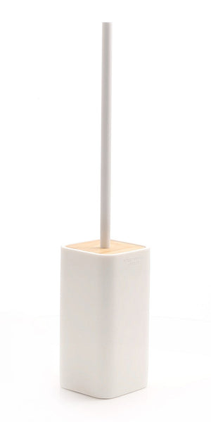 1333-02 четка за тоалетна за онлайн магазин KERANOVA, бяла модерна четка с правоъгълна поставка