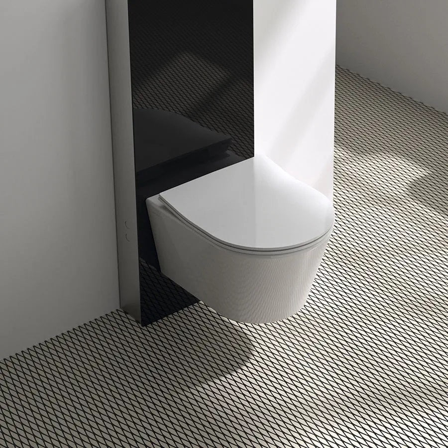 Rimless конзолна тоалетна Sanibold Rimflush Sandindusa - бяла конзолна тоалетна с римлес технология за онлайн магазин KERANOVA