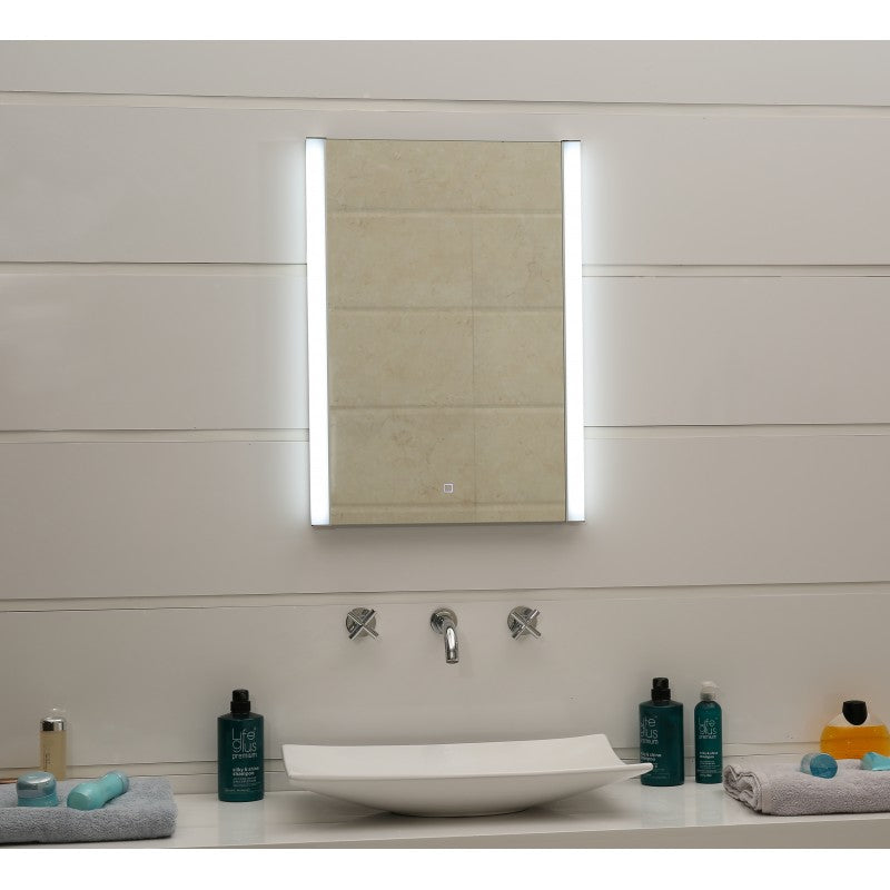 Огледало с осветление Лусита 50х70 см. - баня с вертикално LED огледало 6500K, touch контрол, онлайн магазин KERANOVA