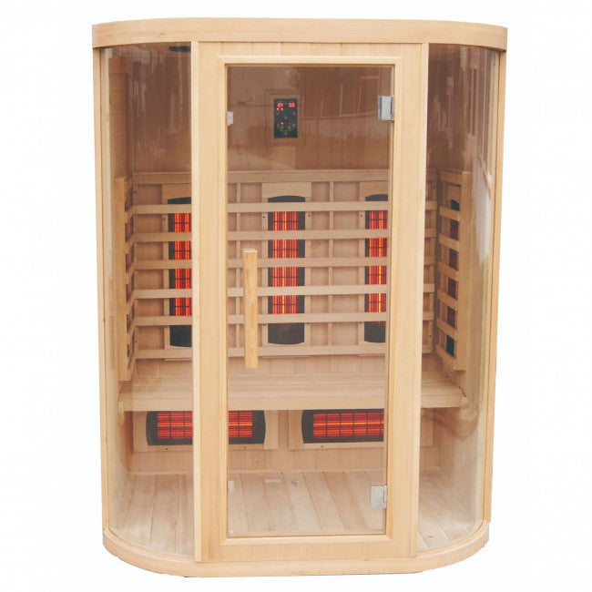 Сауна New York 152х112х195 см. инфрачервена сауна за трима с 7 нагревателя, хромотерапия, канадска ела - онлайн магазин KERANOVA