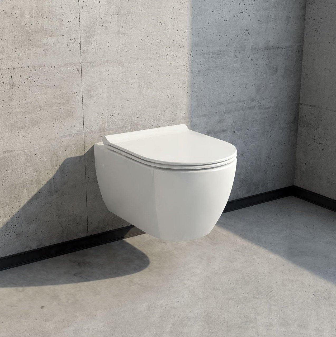 Конзолна тоалетна Bella Rimless Turkuaz - опция биде от KERANOVA, окачена бяла порцеланова тоалетна с Rimless технология