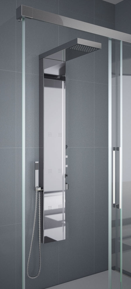 Душ панел DUPLO - Salgar мултифункционален с термостатичен смесител, стационарен дъждовен пита и ръчен душ за онлайн магазин KERANOVA