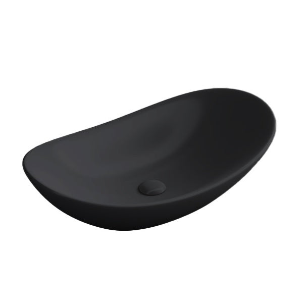 Купа Sanctum Matte Black 51х36 см. дизайнерска черна мат мивка за плот, модел 19339, онлайн магазин KERANOVA