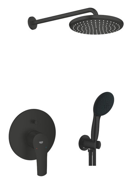 Вграден комплект Grohe Eurosmart Matt Black - вграден душ комплект в матово черно за баня от KERANOVA