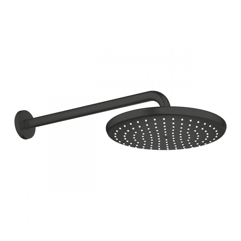 Термостатичен комплект Grohe Grohtherm Matt Black - черна матова овална душ слушалка и стенен рамо, онлайн магазин KERANOVA