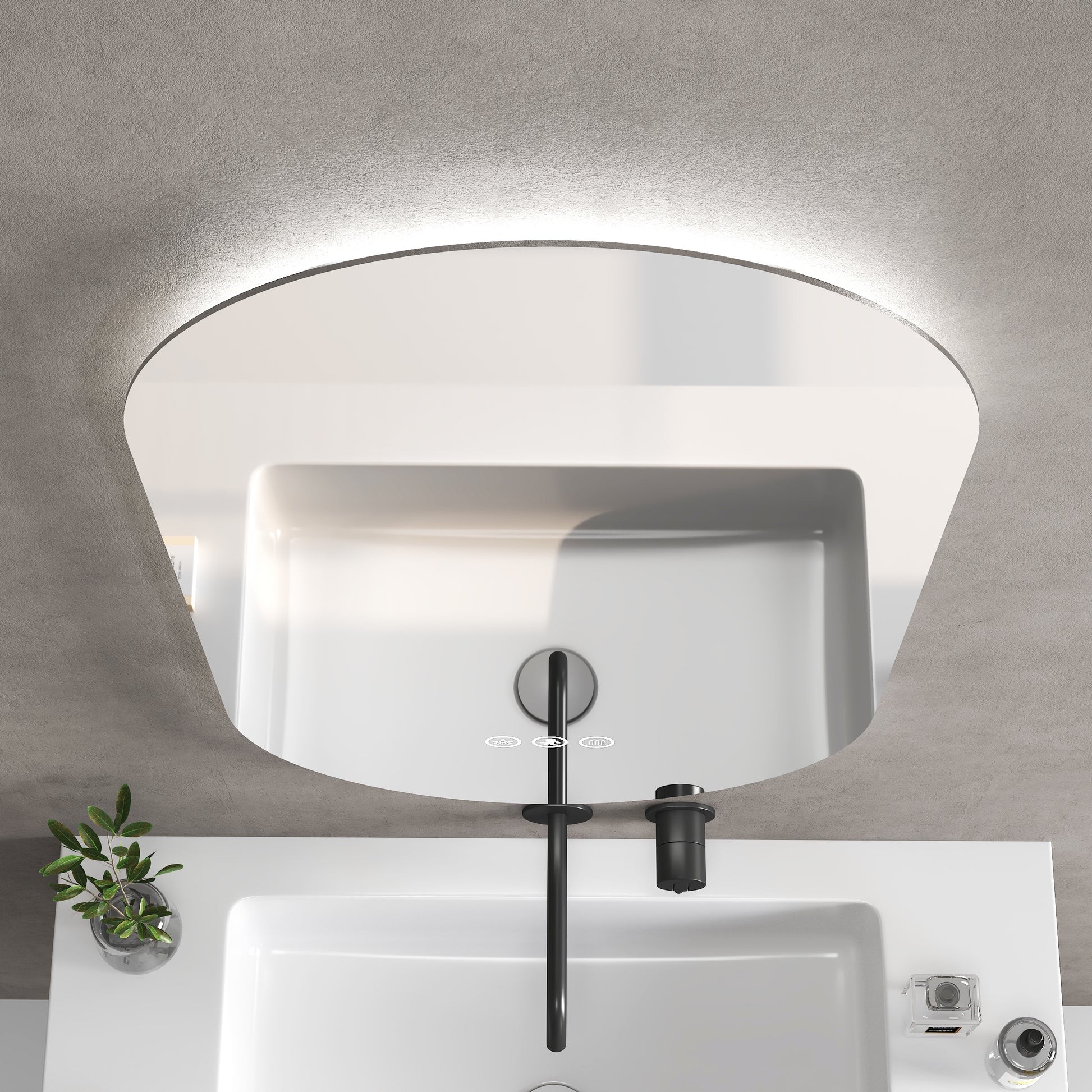 Огледало с осветление Bruno 50х100 см. за баня с LED 6500K, IP44, нагревател против запотяване — онлайн магазин KERANOVA