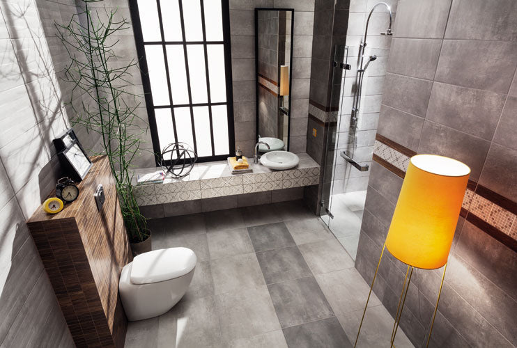 Баня Minimal 22.3x44.8 - модерни полски плочки за баня в онлайн магазин KERANOVA, сиви тонове и минималистичен дизайн