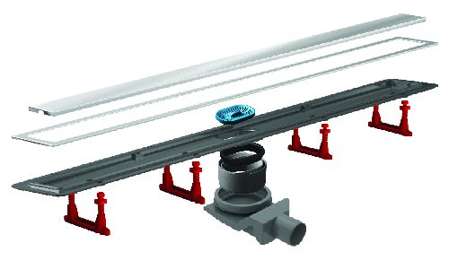 Premium Line Classic - 30, 45, 55, 65, 75 и 85 см. - Pestan дизайнерски линеен сифон 2в1 за баня, монтаж за плочки, воден затвор 25 мм, KERANOVA