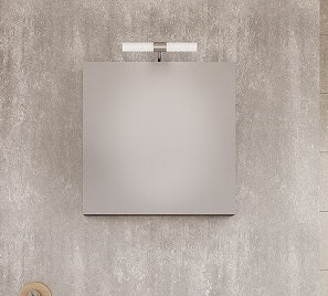 Luxus 60 PL WOOD огледален шкаф от онлайн магазин за обзавеждане за бани KERANOVA, квадратен огледален шкаф с LED осветление