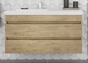 Luxus 100 PL Wood шкаф с мивка в дървесен декор за баня от онлайн магазин за обзавеждане за бани KERANOVA