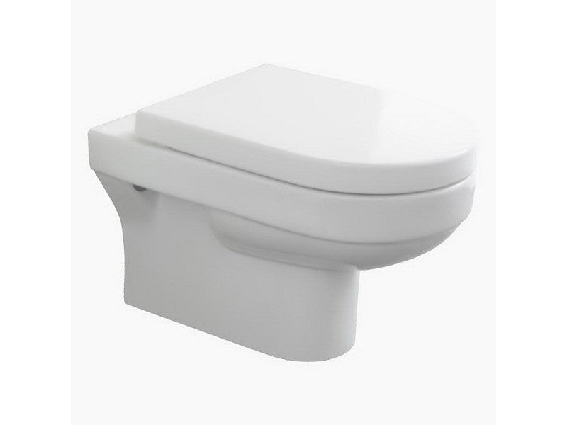 Конзолна тоалетна STR 2040 от Гърция, бяла порцеланова конзолна тоалетна за онлайн магазин KERANOVA, 10 години гаранция