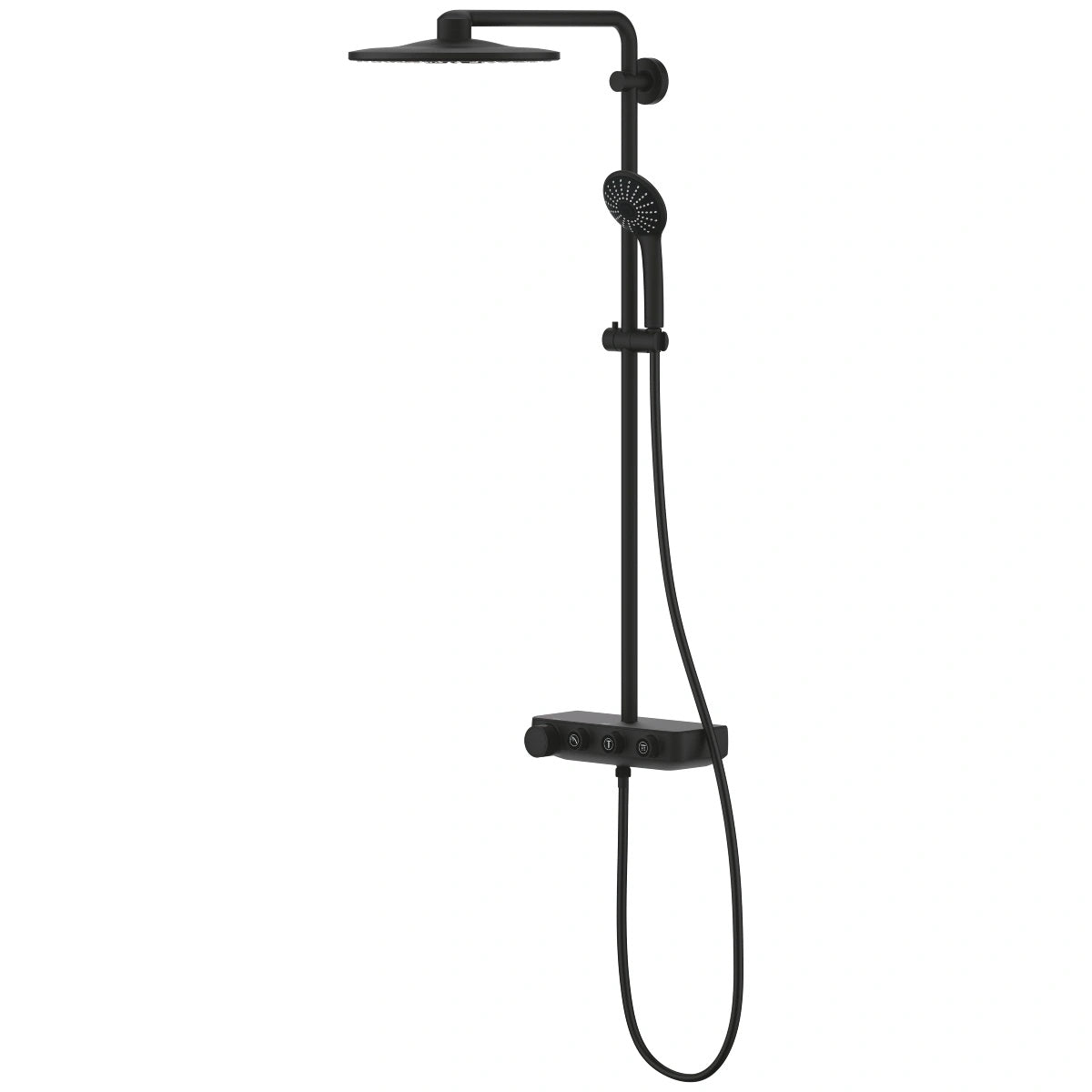 Душ система Grohe Euphoria SmartControl 310 Phantom Black – матово черна душ колона с Rainshower 310 и ръчен душ за онлайн магазин KERANOVA