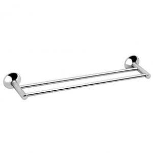 2252 пръчка за хавлия двойна 55 см - хромирана двойна стойка за хавлии от онлайн магазин за обзавеждане за бани KERANOVA